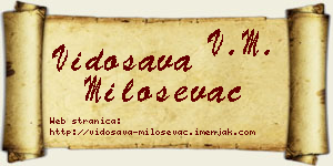 Vidosava Miloševac vizit kartica